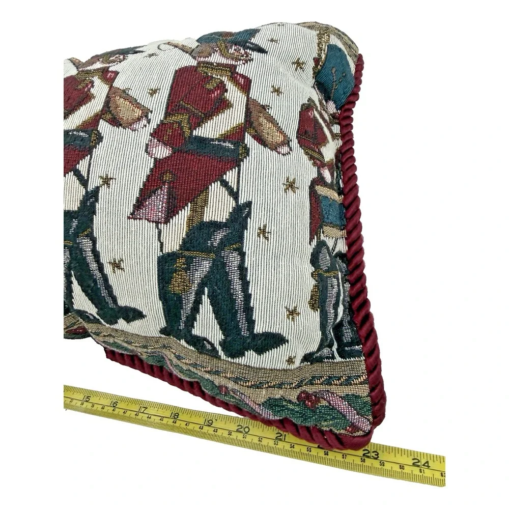 Vintage Newport Tapestry Christmas Toy Soldier Throw Pillows 22